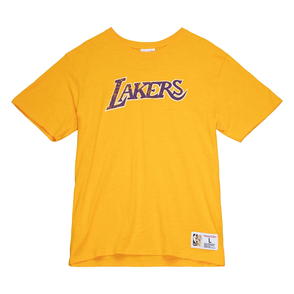 Men's Mitchell & Ness Gold Los Angeles Lakers Legendary Slub T-Shirt