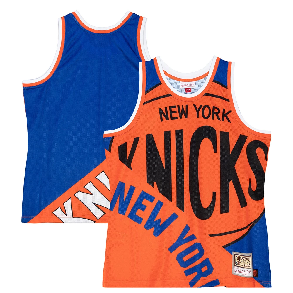 Men's Mitchell & Ness Blue New York Knicks Big Face 5.0 Fashion Tank Top