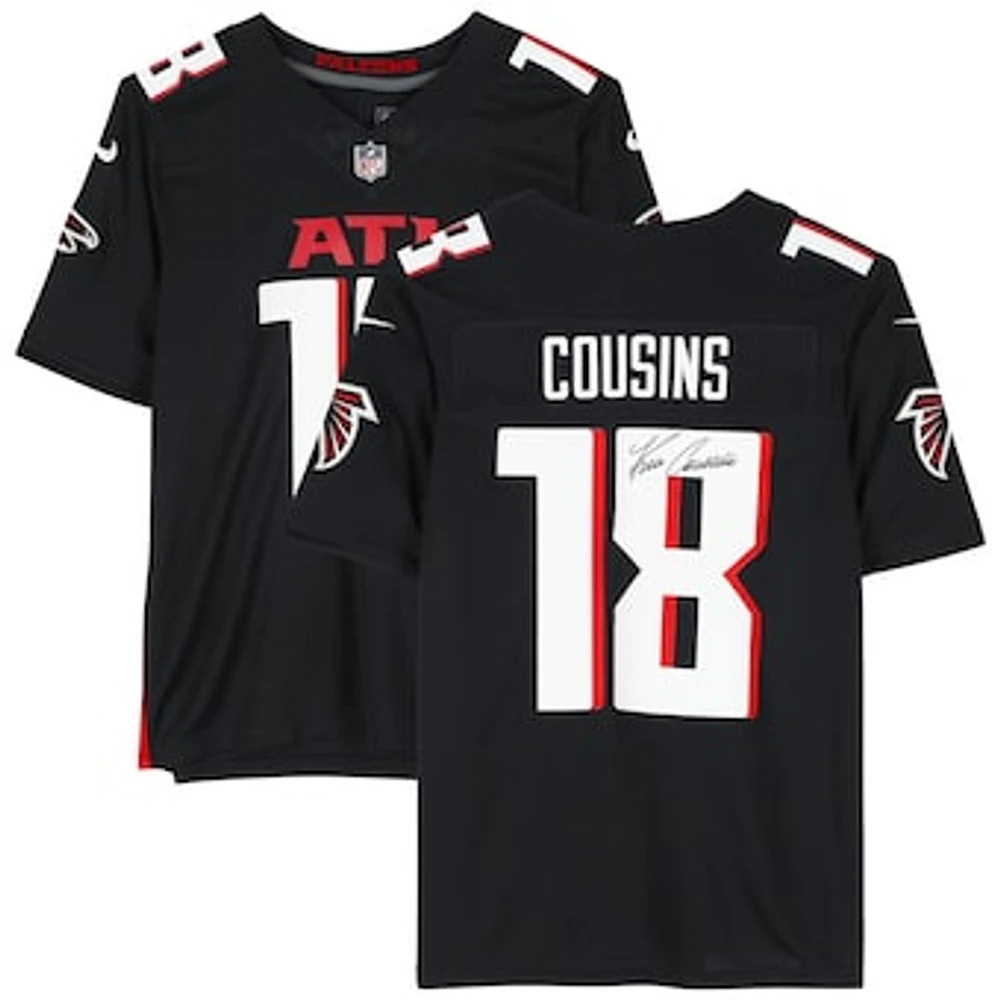 Kirk Cousins Atlanta Falcons Autographed Nike Black Limited Jersey