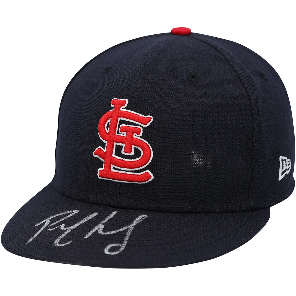Paul Goldschmidt St. Louis Cardinals Autographed Game-Used Navy Cap from the MLB Season