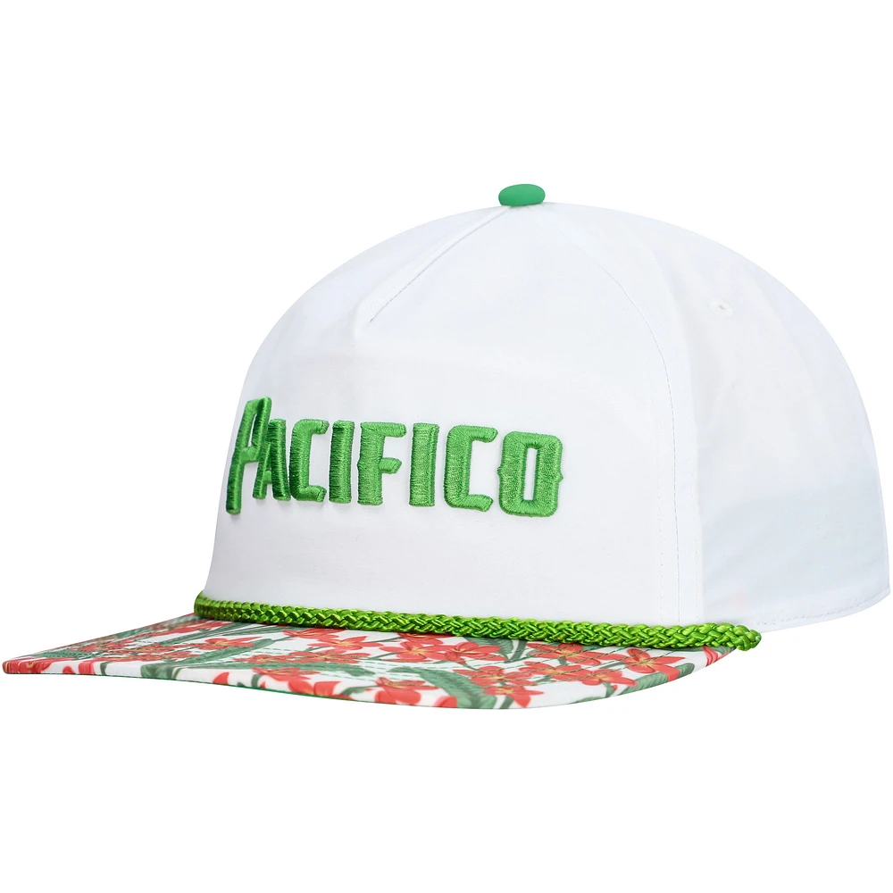 Men's White Pacifico Beer Rope Floral Golfer