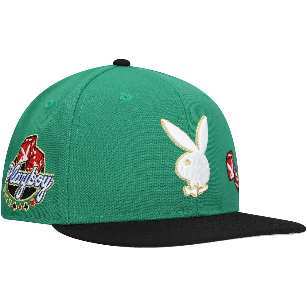 Men's Green Playboy Casino Adjustable Hat