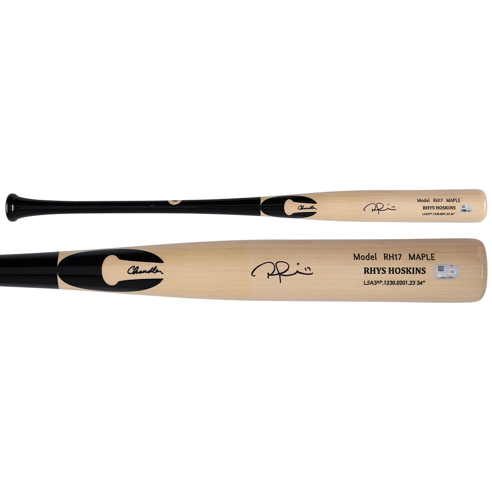Rhys Hoskins Milwaukee Brewers Autographed Chandler Game Model Bat