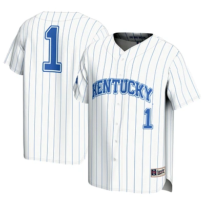 Youth GameDay Greats #1 White Kentucky Wildcats Lightweight Baseball Jersey