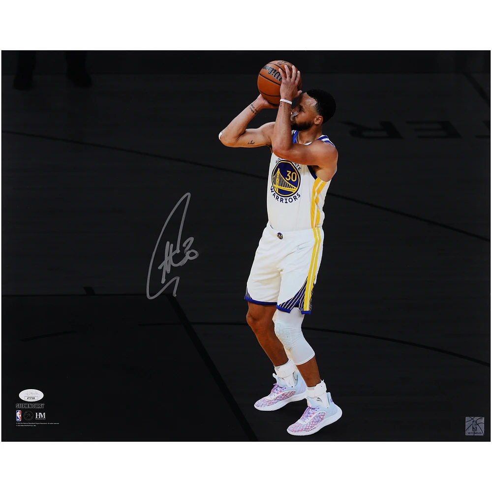 Stephen Curry Golden State Warriors Autographed 16" x 20" Free Throw Spotlight Photograph - JSA