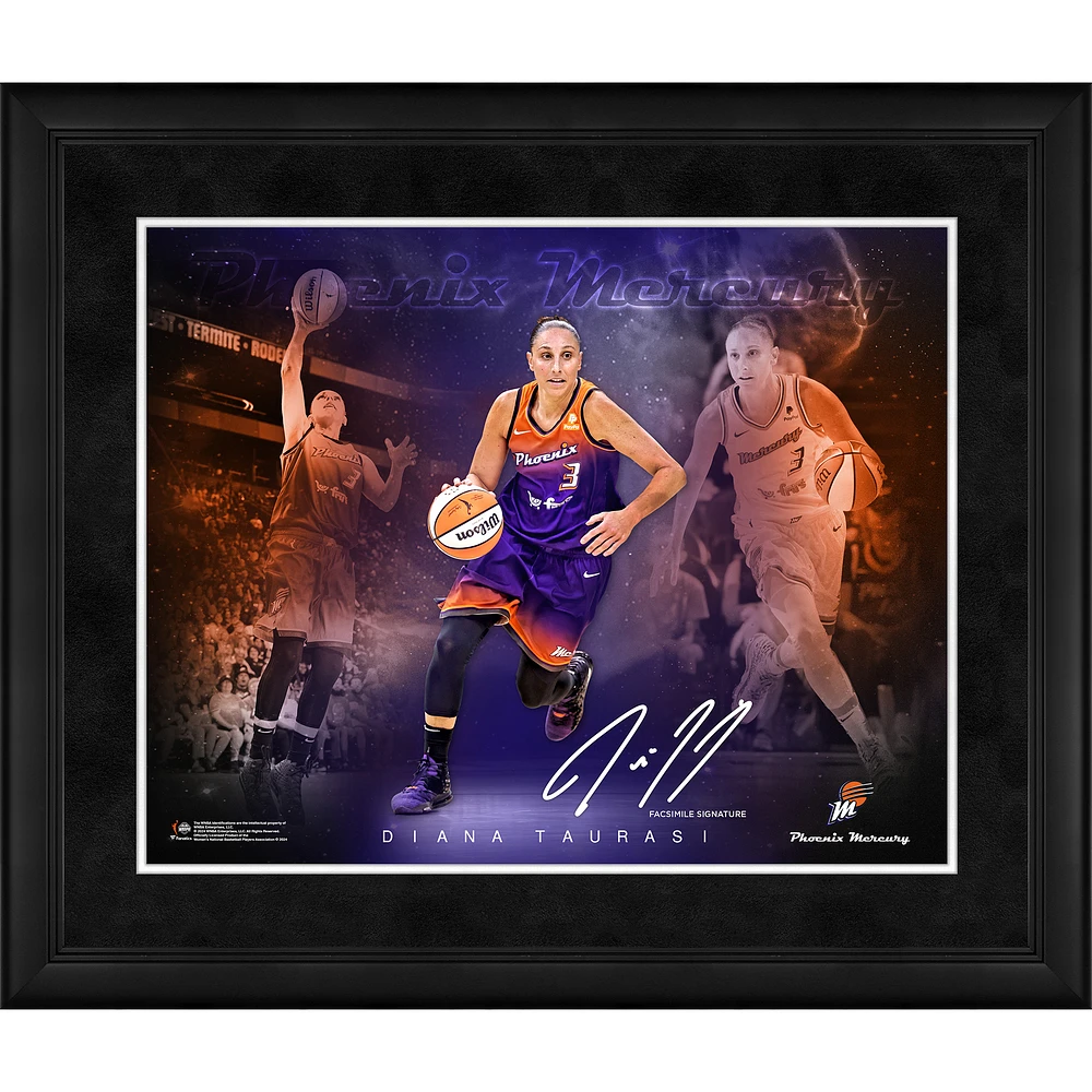 Diana Taurasi Phoenix Mercury Facsimile Signature Framed 16" x 20" Stars of the Game Collage