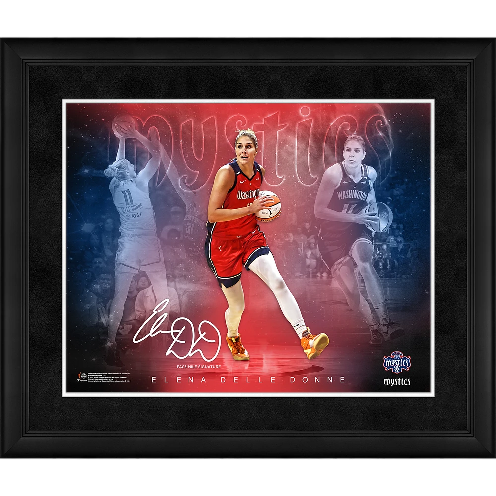 Elena Delle Donne Washington Mystics Facsimile Signature Framed 16" x 20" Stars of the Game Collage