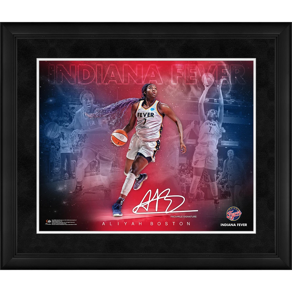 Aliyah Boston Indiana Fever Facsimile Signature Framed 16" x 20" Stars of the Game Collage