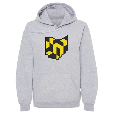 Men's 500 Level Gray Columbus Crew State Outline Pullover Hoodie