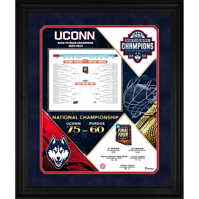 UConn Huskies 2024 NCAA Men's Basketball National Champions Framed 20" x 24" Bracket Collage