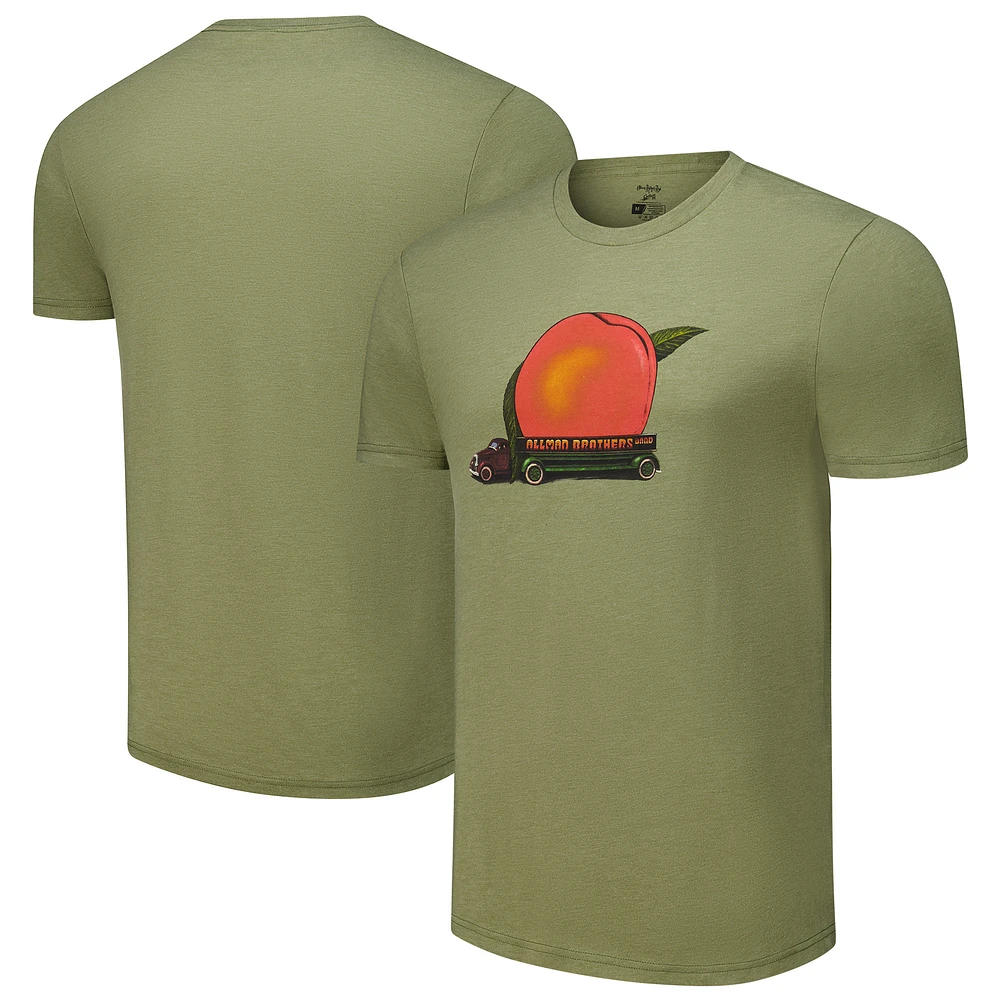 Unisex Section 119 Olive The Allman Brothers Band Peach Logo Recycled Tri-Blend T-Shirt