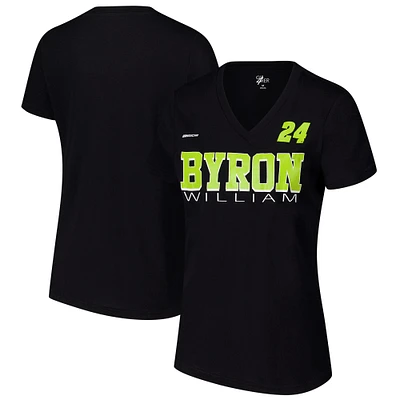 Women's G-III 4Her by Carl Banks Black William Byron Strategy V-Neck T-Shirt