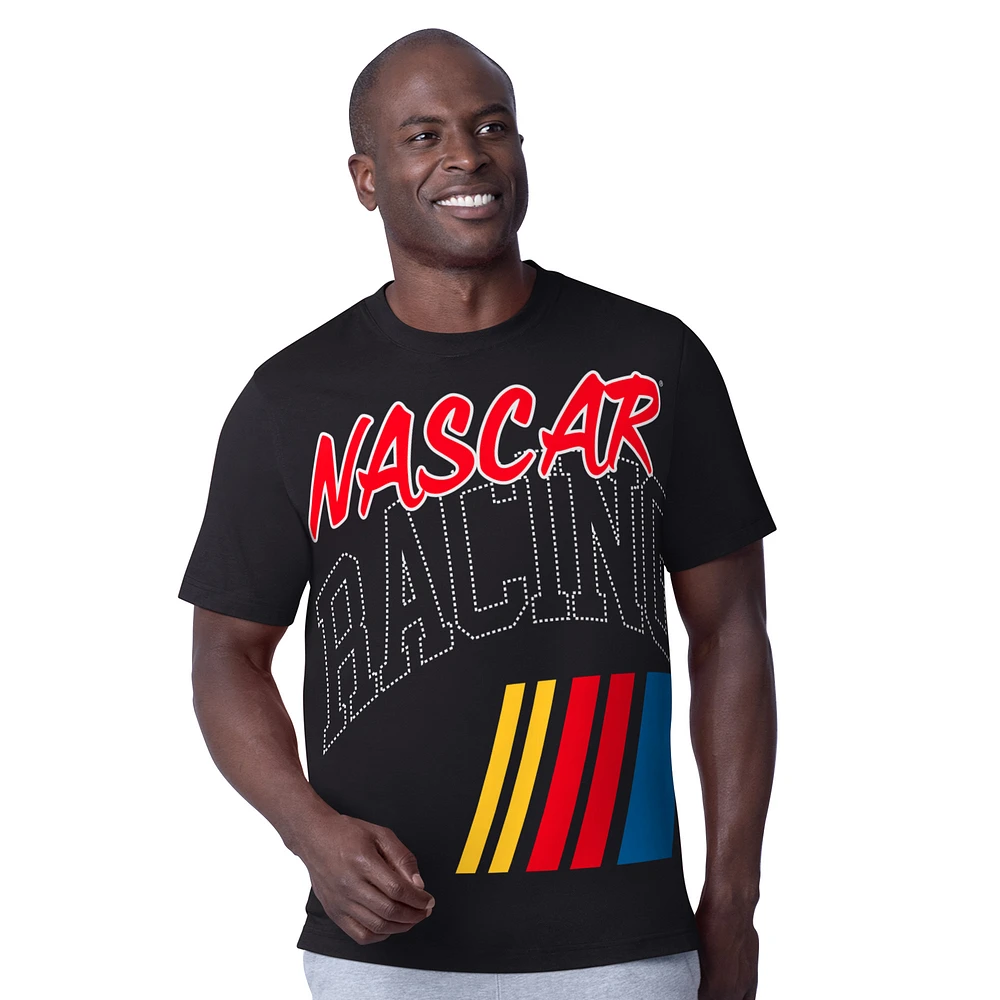 Men's Starter Black NASCAR Extreme Hands Off T-Shirt