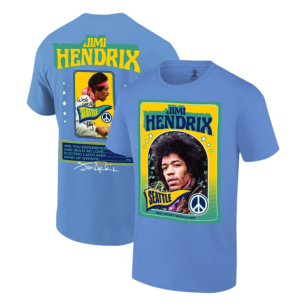 Men's Ripple Junction Royal Jimi Hendrix Seattle Baseball T-Shirt