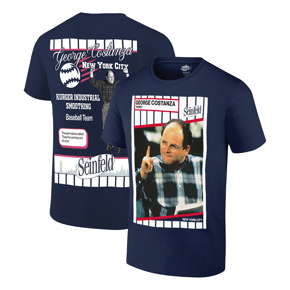Men's Ripple Junction Navy Seinfeld New York Baseball T-Shirt