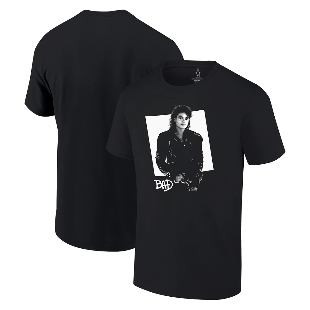 Men's Ripple Junction Black Michael Jackson Bad Brick Wall T-Shirt