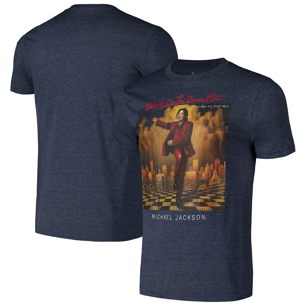 Men's Ripple Junction Heather Navy Michael Jackson Blood On The Dance Floor T-Shirt