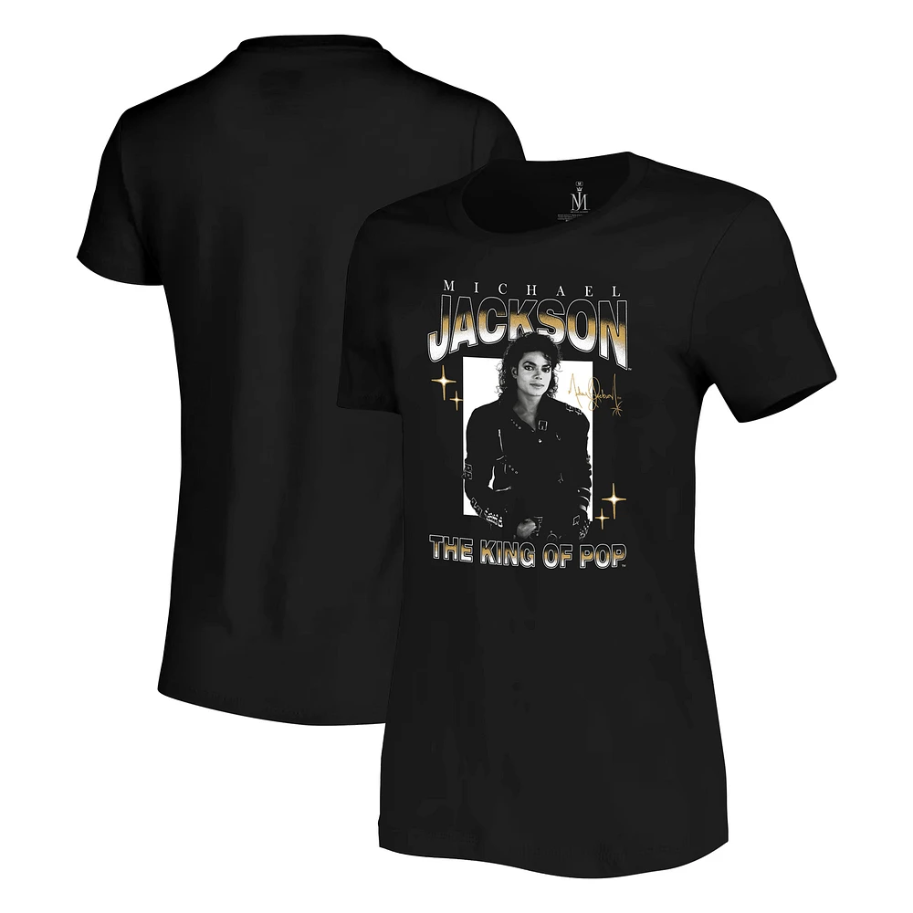 Women's Ripple Junction Black Michael Jackson The King of Pop T-Shirt