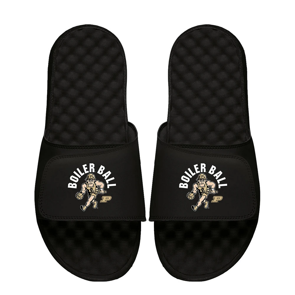 Youth ISlide Black Purdue Boilermakers Basketball Mascot Slide Sandals