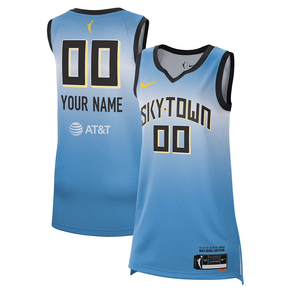 Unisex Nike Light Blue Chicago Sky 2024 Rebel Edition Custom Jersey