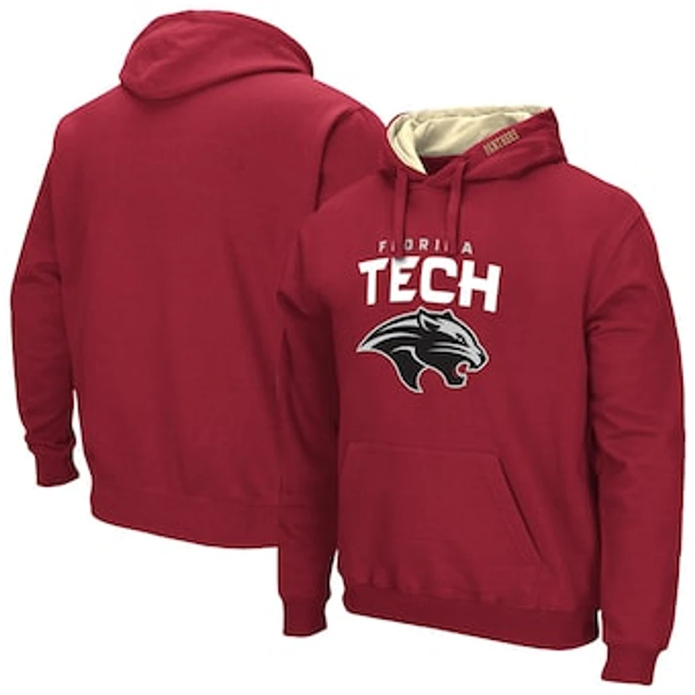 Men's Colosseum Red Florida Tech Panthers Arch & Logo 3.0 Pullover Hoodie