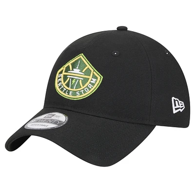 Unisex New Era Black Seattle Storm Core Logo 9TWENTY Adjustable Hat