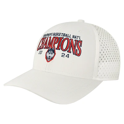 Men's Legacy Athletic White UConn Huskies 2024 NCAA Men's Basketball National Champions Rempa Adjustable Hat