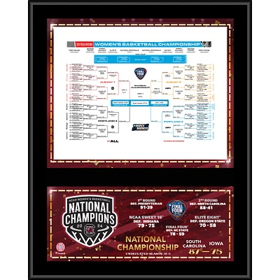 South Carolina Gamecocks 2024 NCAA Women's Basketball National Champions 12" x 15" Sublimated Bracket Plaque