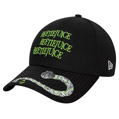 Men's New Era Black Beetlejuice Visor Hit 9FORTY Adjustable Hat