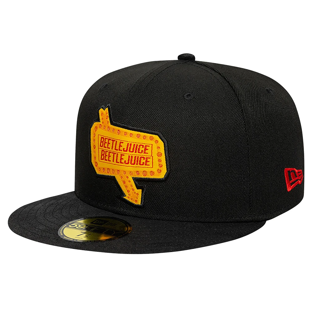 Men's New Era Black Beetlejuice Sign 59FIFTY Fitted Hat