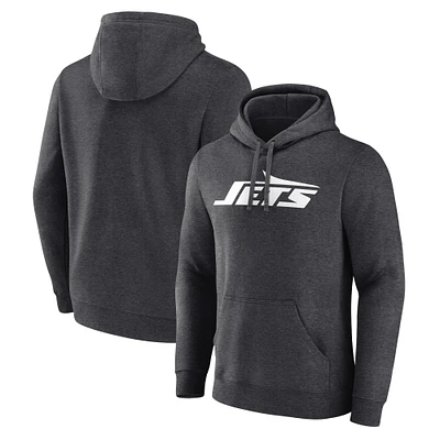 Men's Fanatics Charcoal New York Jets Primary Logo Pullover Hoodie