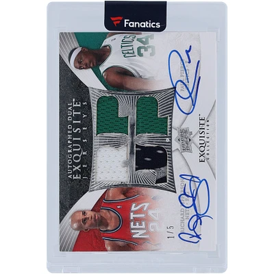 Richard Jefferson & Paul Pierce Autographed 2007-08 Upper Deck Exquisite Collection Dual Relic #ED-JP #1/5 Card