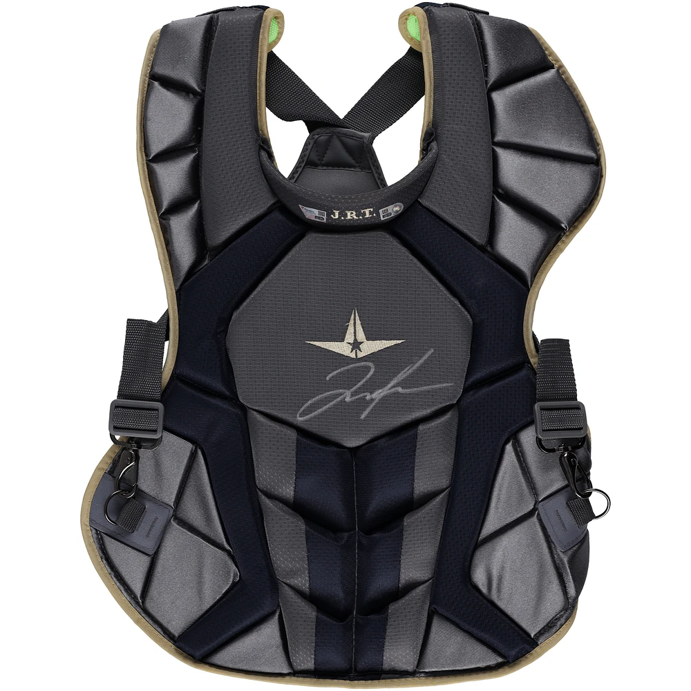 Jose Trevino New York Yankees Autographed Game-Used Gray & Navy Chest Protector from the 2023 MLB Season - RG13309082
