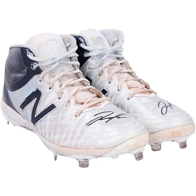 Jose Trevino New York Yankees Autographed Game-Used Silver & Navy New Balance Cleats from the 2023 MLB Season