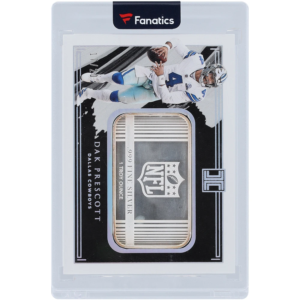 Dak Prescott Dallas Cowboys 2021 Panini Impeccable Silver Bar Relic #SS-DP #17/20 Card