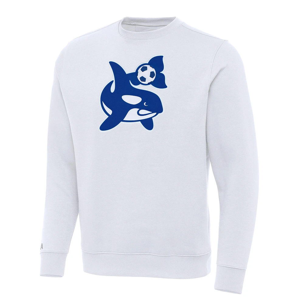 Men's Antigua Seattle Sounders FC Orca Logo Victory Pullover Sweatshirt