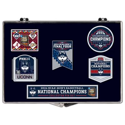 WinCraft UConn Huskies 2024 NCAA Men's Basketball National Champions Five-Piece Collector Pin Set