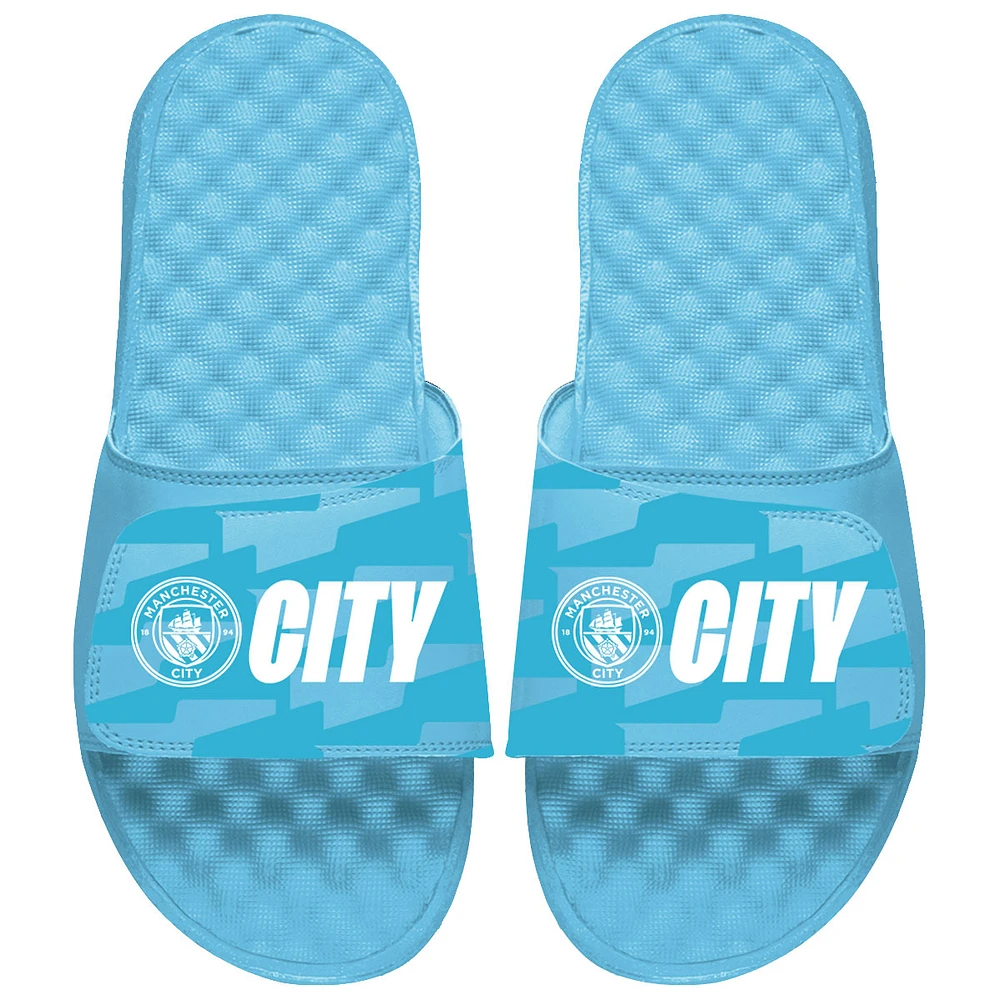 Unisex ISlide Sky Blue Manchester City Pattern Slide Sandals
