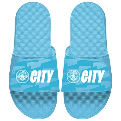 Unisex ISlide Sky Blue Manchester City Pattern Slide Sandals