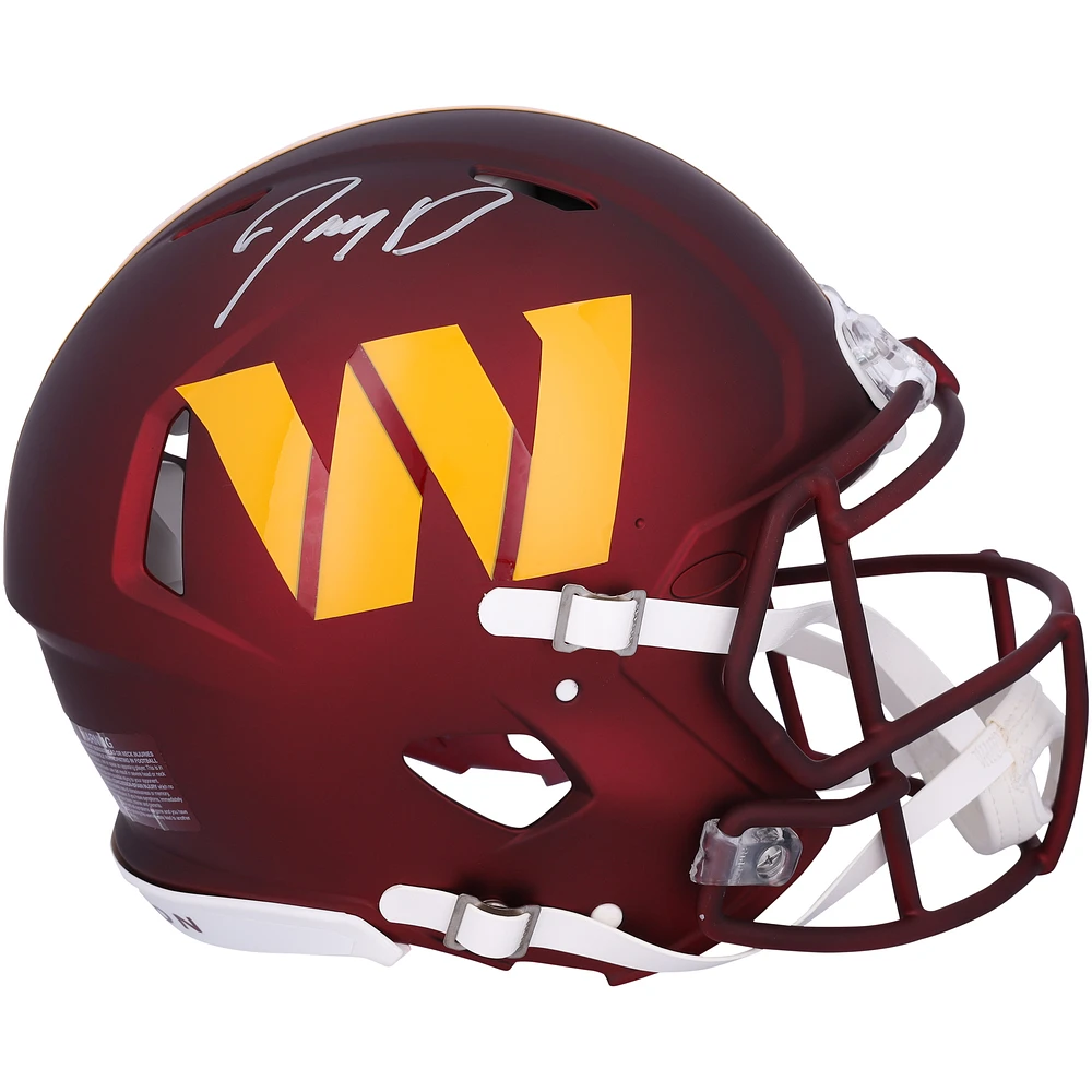 Jayden Daniels Washington Commanders Autographed Riddell Speed Authentic Helmet