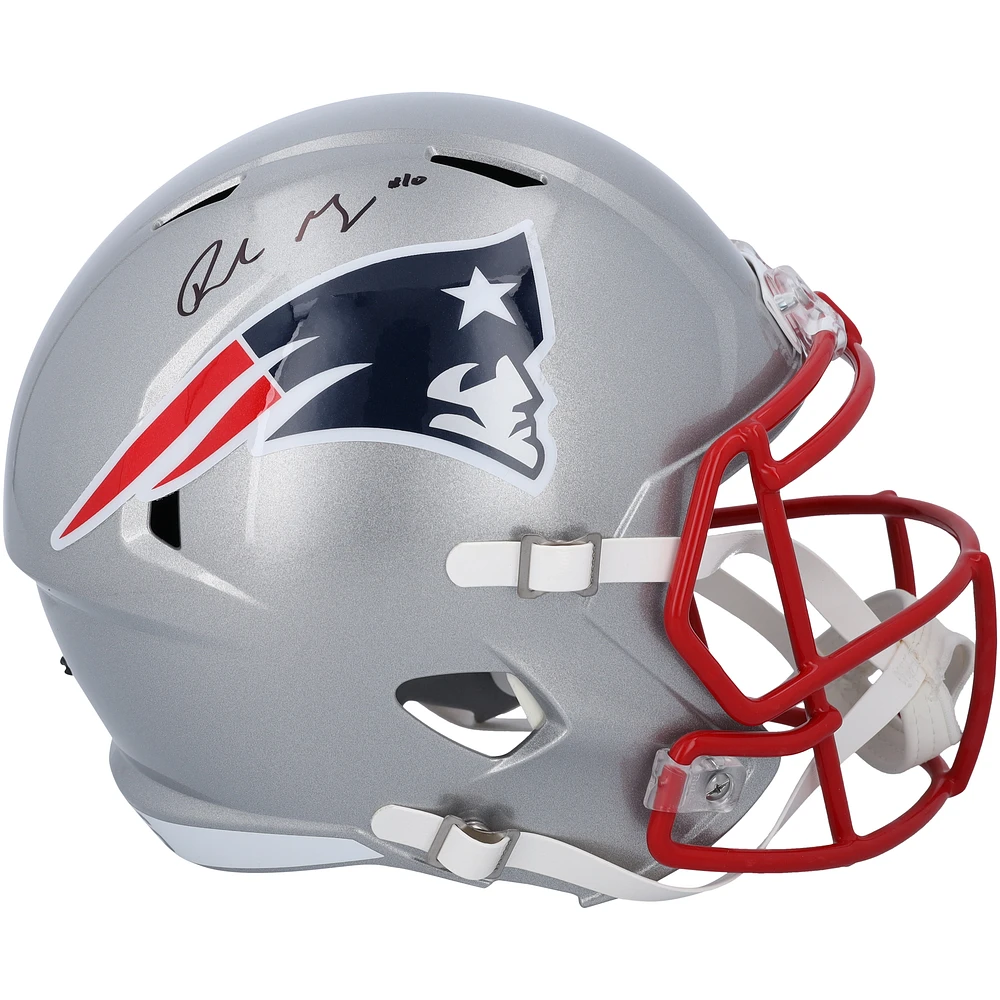 Drake Maye New England Patriots Autographed 2024 NFL Draft First Round Pick Riddell Speed Replica Helmet