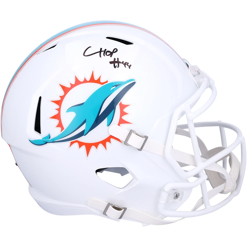 Chop Robinson Miami Dolphins Autographed Riddell Speed Replica Helmet