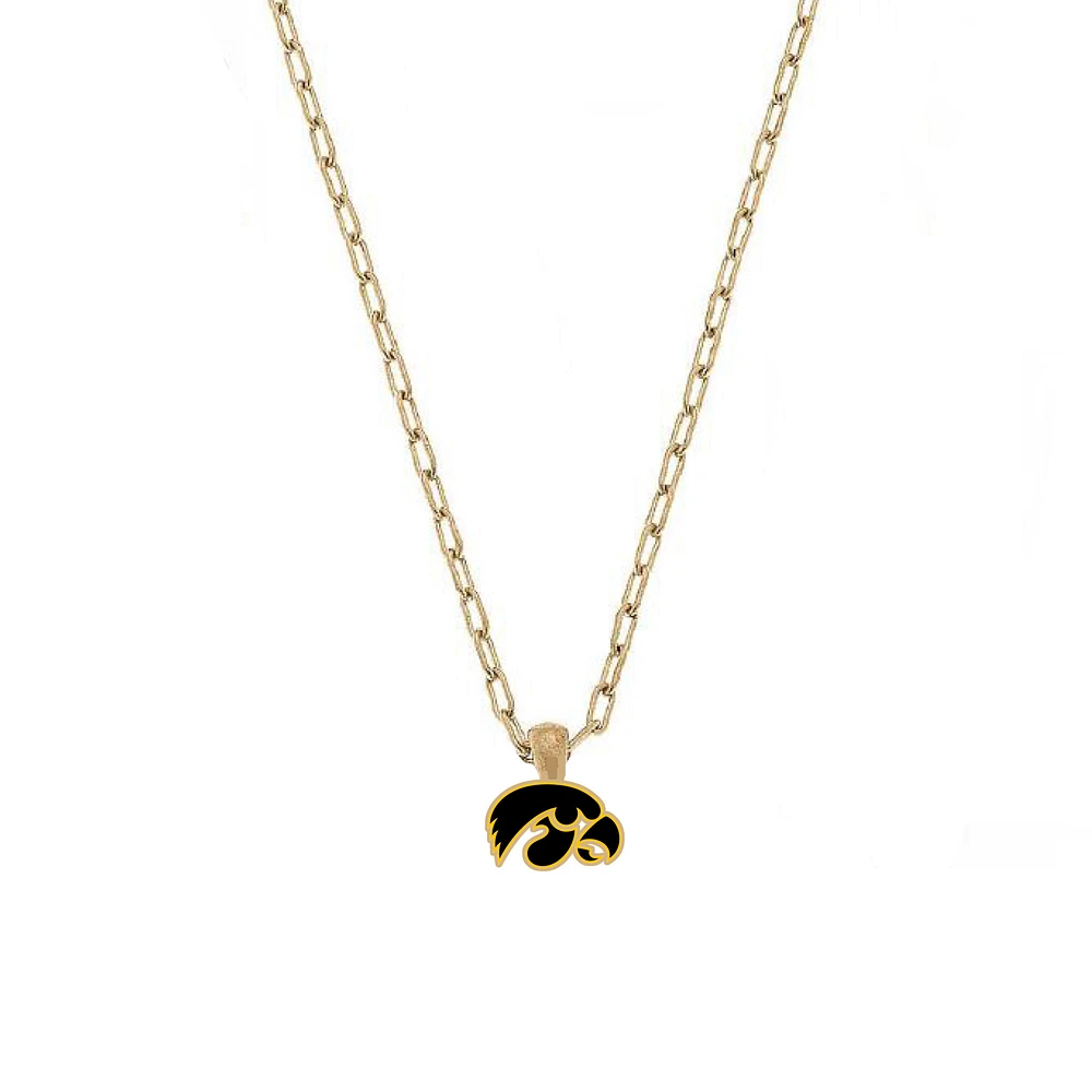 Women' CANVAS Style Iowa Hawkeyes Enamel Pendant Necklace