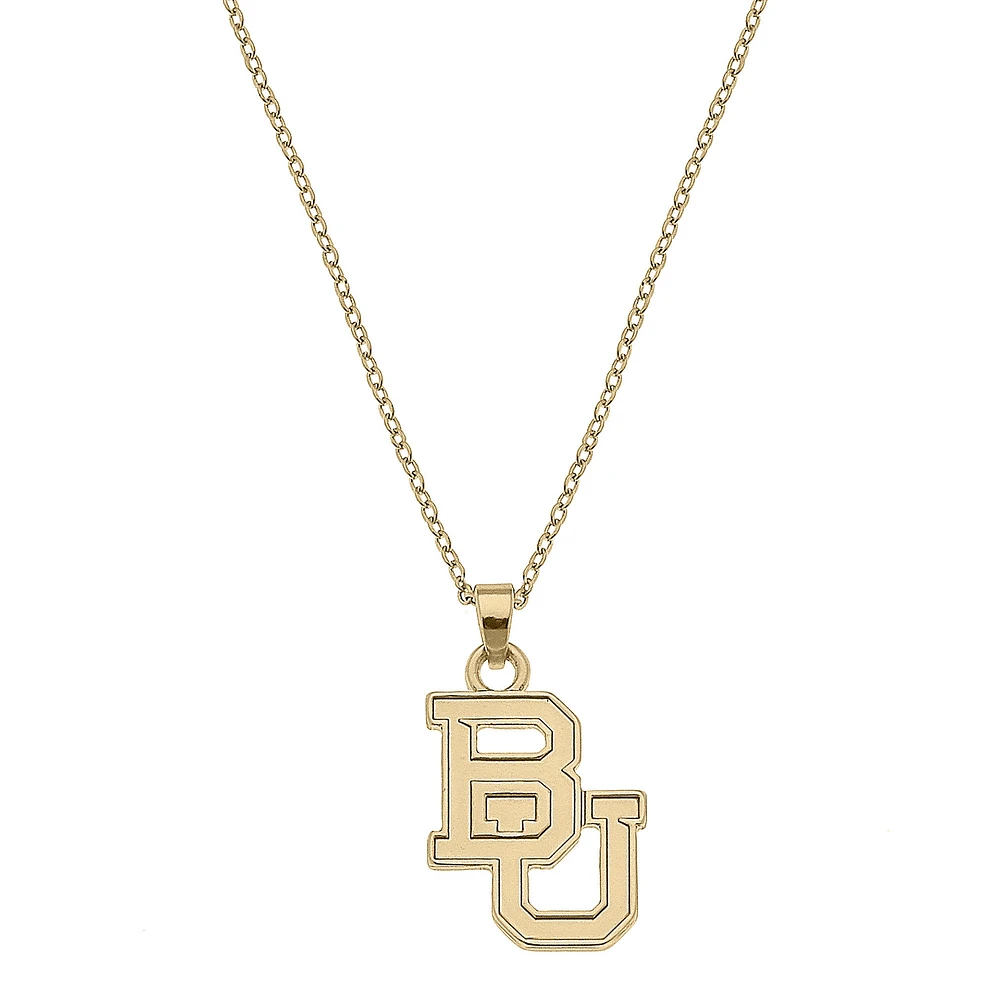 Women's CANVAS Style Baylor Bears Gold Plated Pendant Necklace