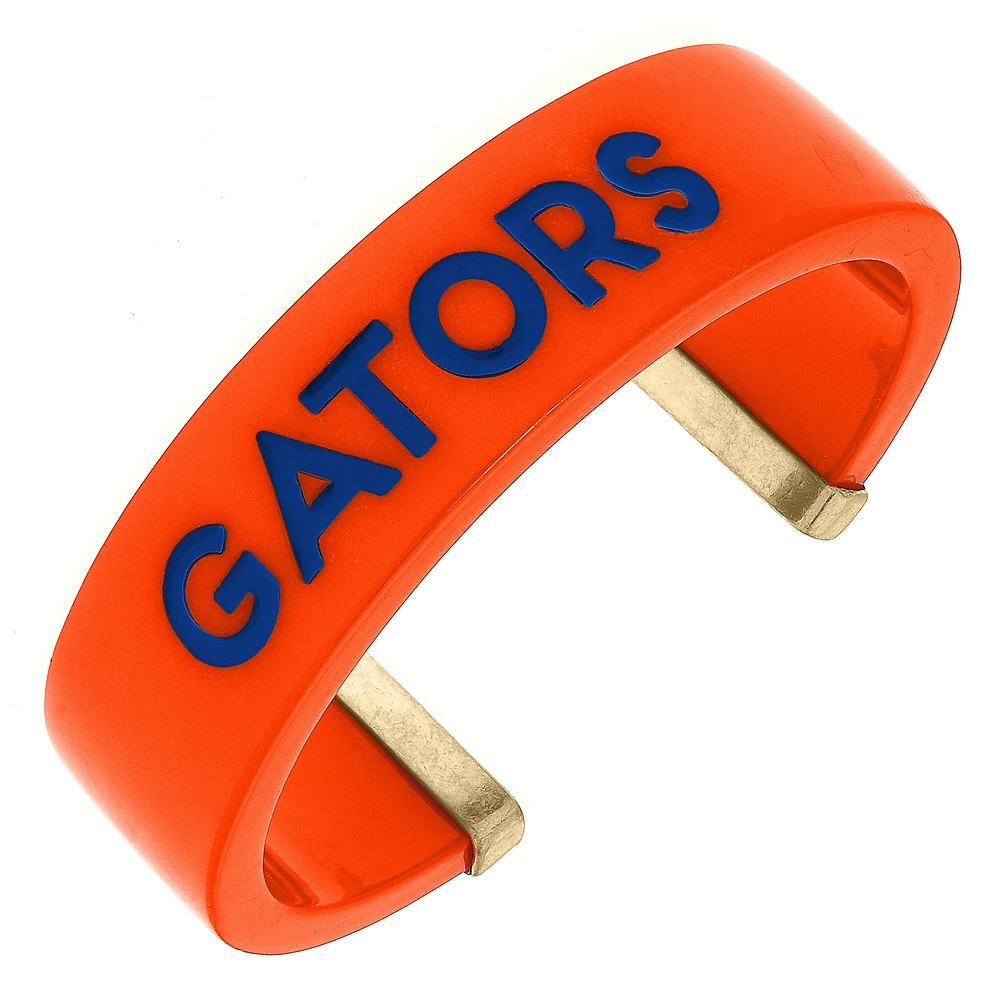 Women' CANVAS Style Florida Gators Resin Logo Cuff Bracelet