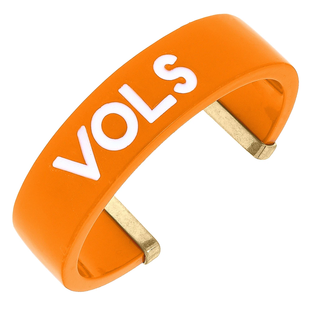 Women' CANVAS Style Tennessee Volunteers Resin Logo Cuff Bracelet