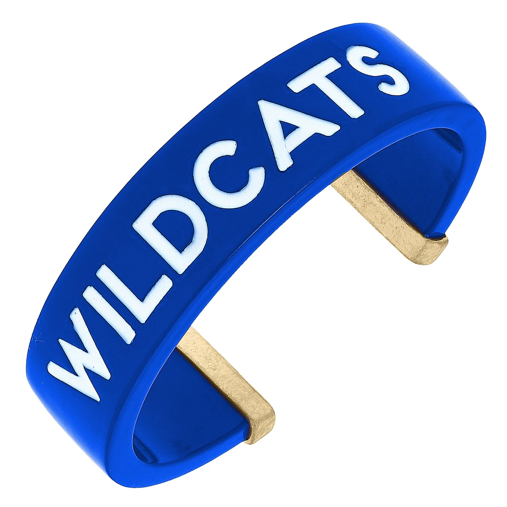 Women' CANVAS Style Kentucky Wildcats Resin Logo Cuff Bracelet