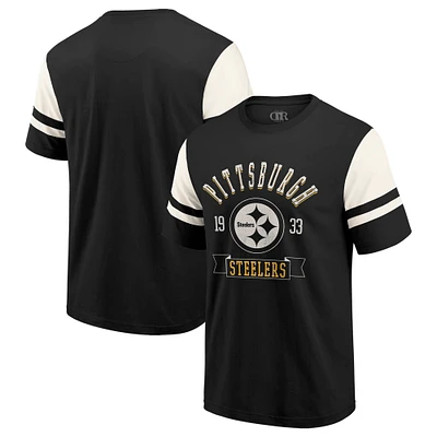 Men's Darius Rucker Collection by Fanatics Black Pittsburgh Steelers Football T-Shirt