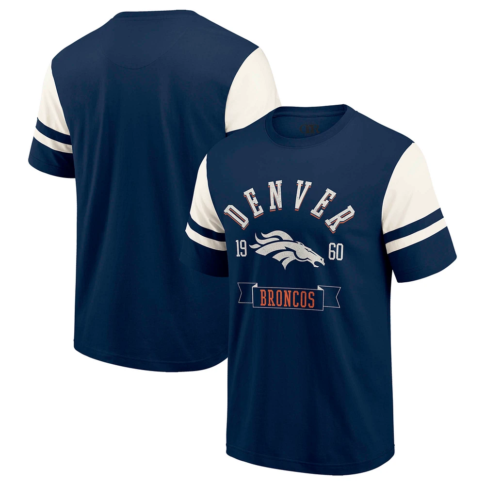 Men's Darius Rucker Collection by Fanatics Navy Denver Broncos Football T-Shirt