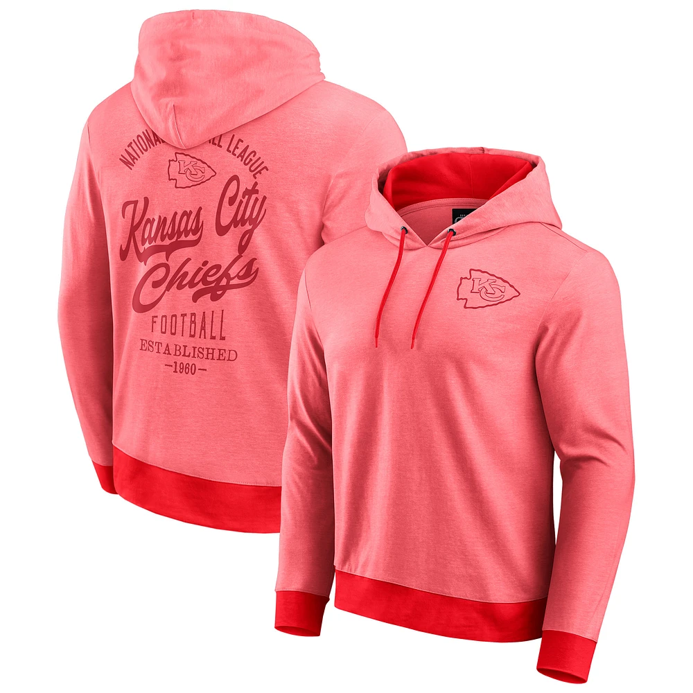 Men's Darius Rucker Collection by Fanatics Red Kansas City Chiefs Tonal Knit Pullover Hoodie
